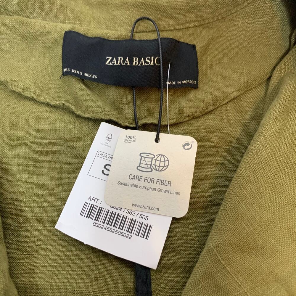 NWT Zara utility army green tassel utility jacket sz Small - Picture 6 of 8